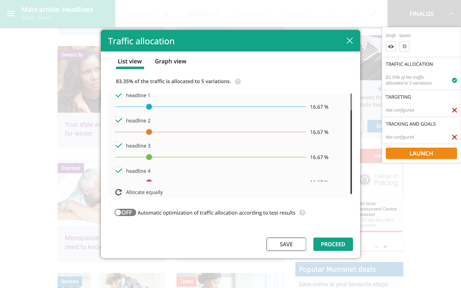 How to do experimentation using an A/B/n testing methodology